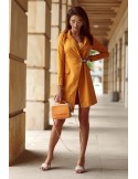 Long mustard jacket dress FG575 - Online store - Boutique